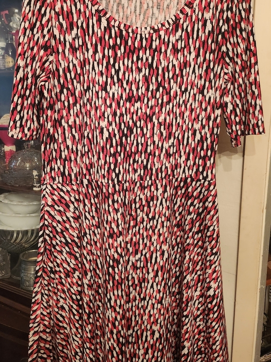 LuLaRoe Dresses & Skirts - LuLaRoe Black White and Red Midi Fit-and-Flare Dress